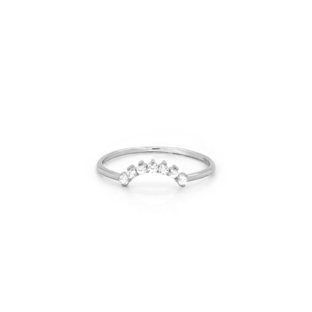 NWT Caitlyn Ring // Sterling Silver + CZ (Size 6)